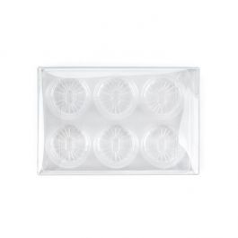 Boites à transparence avec inserts ronds pour bonbons artisanaux 7x2.1x10.3cm (25 pièces) [CNDYR274]