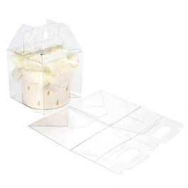 Plastic Handle Box 10.2 x 10.2 x 10.2 cm (25 Pieces) [FPLB57]