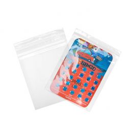 Gripzakken met Ophanggat 20,5x25,5cm Kristalhelder PP 50 Micron (100 stuks) [ZR810]