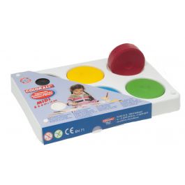 Blocs de peinture à la détrempe, assortiment de 6 couleurs 44x16 mm (1 pièce) [COL-PB44TR6]