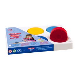 Blocs de peinture à la détrempe, assortiment de 6 couleurs 55x19 mm (1 pièce) [COL-PB55TR6]