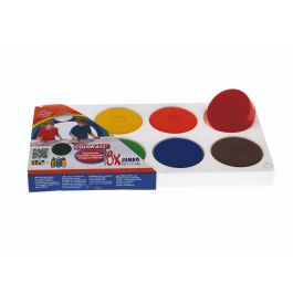 Blocs de peinture à la détrempe, assortiment de 8 couleurs 55x19 mm (1 pièce) [COL-PB55TR8]