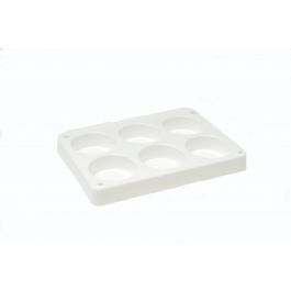 Palette de peinture vide pour 6 blocs de peinture Ø 44x16 mm - 115x175 mm en boîte (1 pièce) [COL-PBTR6X44]