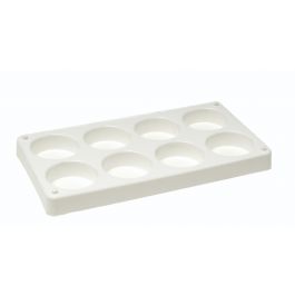 Palette de peinture vide pour 8 blocs de peinture Ø 44x16 mm - 222x117 mm en boîte (1 pièce) [COL-PBTR8X44]