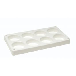 Palette de peinture vide pour 8 blocs de peinture Ø 55x19 mm - 280x145 mm en boîte (1 pièce) [COL-PBTR8X55]