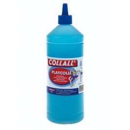 PlayColl - blauwe papier lijm Blauw 1000ml in Fles (1 st.) [COL-PC1000]