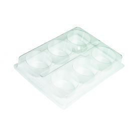 Bac à peinture / palette avec 6 réservoirs profonds - 160x125 mm en sachet (1 pièce) [COL-VERFTRAY]