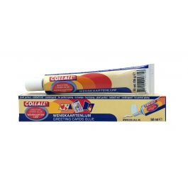 Colle pour cartes de vœux transparente 50 ml en tubes avec boîte (1 pièce) [COL-WK0050DS]