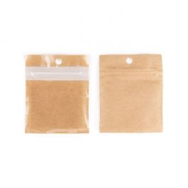 Eco-Friendly Grip Seal Bags Kraft 5.1x5.1 cm (100 pieces) [HZBBE9KC]