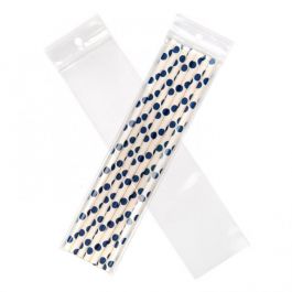 Gripzakken met Ophanggat 5x20,5cm Kristalhelder PP 100 Micron (100 stuks) [Z4R28]