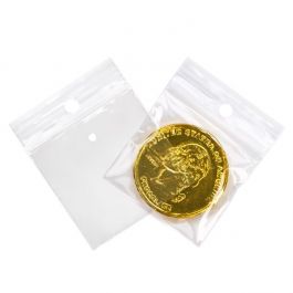 Gripzakken met Ophanggat en Luchtgat 5x5cm Kristalhelder PP 50 Micron (100 stuks) [ZR22V]
