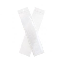 Gripzakken met Ophanggat 7,5x30,5cm Kristalhelder PP 50 Micron (100 stuks) [ZR312]