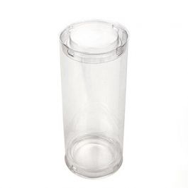 Boite cadeau ronde à transparence cristalline 6.4 x 6.4 x 15.4 cm (25 Pièces) [CTRS26]
