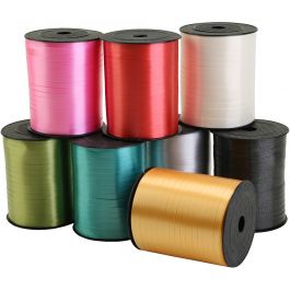 Ruban cadeau, L : 5 mm, ass. de couleurs, 8x400 m/ 1 Pq. [HOB-557495]