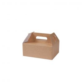 Boite à Poignées Papier brun 21x17x9cm (100 pièces) [GB-DFC01705]