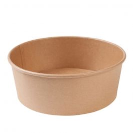 Kartonnen Schaal Bruin 1.000 ml Ø 185 mm Rond (300 stuks) [GB-DFC08830]