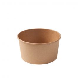 Kartonnen Schaal Bruin 800 ml Ø 150 mm Rond (300 stuks) [GB-DFC08870]