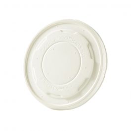 Couvercle plat en papier Ø 115 mm Blanc Fermé (500 pièces) [GB-DHD04501]