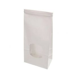 Sachets kraft blancs avec fermeture métallique 11.5 x 7 x 24.5 cm (400 pièces) [GB-DRE02710]