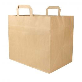 Kraft Papieren Draagtassen Bruin 32x22x27 cm (250 stuks) [GB-DSE02305]
