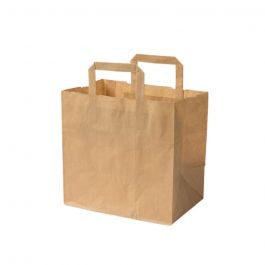 Kraft Papieren Draagtassen Bruin 26x17x25 cm (250 stuks) [GB-DSE02392]