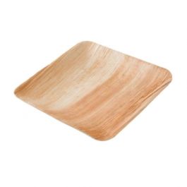 Assiette carrée Feuille de palmier, 23x23cm (200 pièces) [GB-DTW05640]