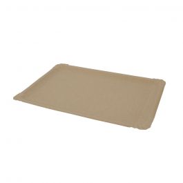Assiette rectangulaire en papier 18.5x27cm Marron, (500 pièces) [GB-DTW06011]