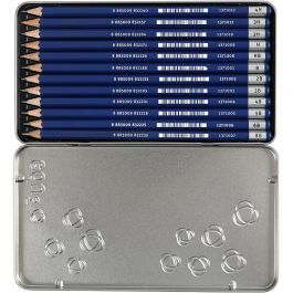 Crayon à Papier edu, B,2B,4B,5B,6B,8B,9B,HB,H,2H,3H,4H, 12 pièces/ 1 Pq. [HOB-620180]