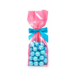 Blokbodemzakken Neon Roze 8,9x5,7x30,5 cm met Papieren kaart (100 stuks) [FGPB16NK]