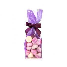 Blokbodemzakken Neon Paars ,9x5,7x30,5 cm met Papieren kaart (100 stuks) [FGPB16NP]
