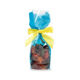 Blokbodemzakken Neon Blauw 7x5,1x25,4 cm met Papieren kaart (100 stuks) [FGPB17NB]