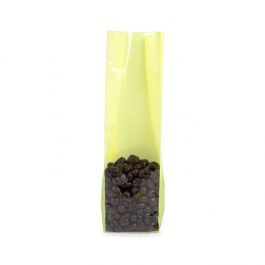 Blokbodemzakken Neon Geel 7x5,1x25,4 cm met Papieren kaart (100 stuks) [FGPB17NY]