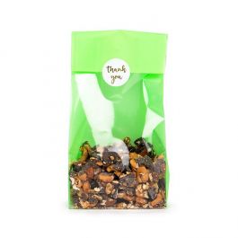 Sachet à soufflet à fond plat Neon Vert 12,7x7,6x30,5 cm avec insert en papier (100 pièces) [FGPB1NG]