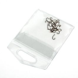 Vinyl Hoesje 7,3x7,3cm met Euroloch en klep (100 stuks) [FHV2]
