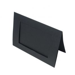 Kaarten Zwart met 8,5x13,7 Rechthoekige uitsnede - Buitenmaat voor 10x15 print, 240g 13x17,8cm (25 stuks) [PJ02112]
