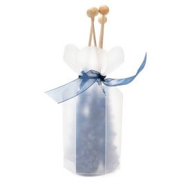 Frosted Plastic Doosjes met Bloemvormige bovenzijde 4.9x4.9x7.6cm (25 stuks) [FS354F]