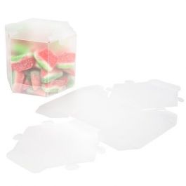Frosted 6-Hoekige Plastic Doos 8.9 x 8.9 x 7.6 cm (25 stuks) [FS352F]