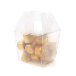 Mini frosted takeaway doos 6 x 5.1 x 5.4 cm (25 stuks) [FS281]