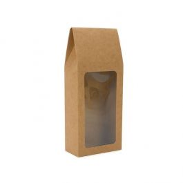 Kraftdoosjes met Venster 9x4,5x21,5cm (25 stuks) [FS328]