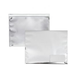 Verzendenveloppen Gemetaliseerd Zilver met Venster  30,5 x 23 cm  (100 stuks) [MMW129S]