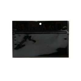 Gripzakken Zwart 15x7cm Gemetalliseerd (100 stuks) [HZBB2MB]