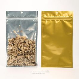 Gripzakken Transparant/Goud 12,7x20,8cm (100 stuks) [HZBB6CG]