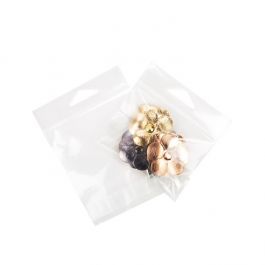 Sachet à trou de suspension refermable à transparence cristalline 9x6.4cm (100 pièces) [HB32]
