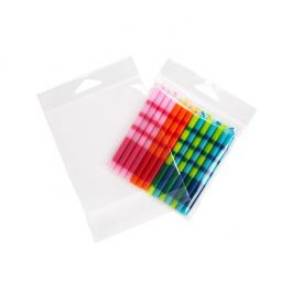 Sachet à trou de suspension refermable à transparence cristalline 10.8x10.8cm (100 pièces) [HB44]