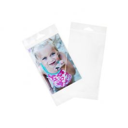 Sachet à trou de suspension refermable à transparence cristalline 11.1x16.5cm (100 pièces) [HB4X6T]