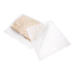 Draagtassen Plastiek Frost 50,8x10,2x50,8cm 55 Micron (50 stuks) [H2020FT1]