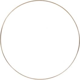 Metalen ring, d: 30 cm, dikte 3 mm, goud, 1stuk [HOB52429]