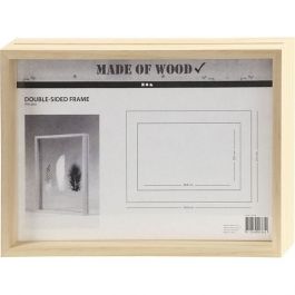 Cadre double face 3D, A4, dim. 22,1x30,8cm, prof. 4,5cm, pin, 1pièce, format intérieur 20,1x28,8cm [HOB56128]