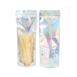 Stazakken Transparant/Iridescent/Holographic 14x6x38,1cm Met Ophanggat (25 Stuks) [ZBGH2NC]