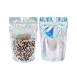 Stazakken Transparant/holographic 14,9x8,9x23,2cm Met Ophanggat (25 Stuks)[ZBGH7C]